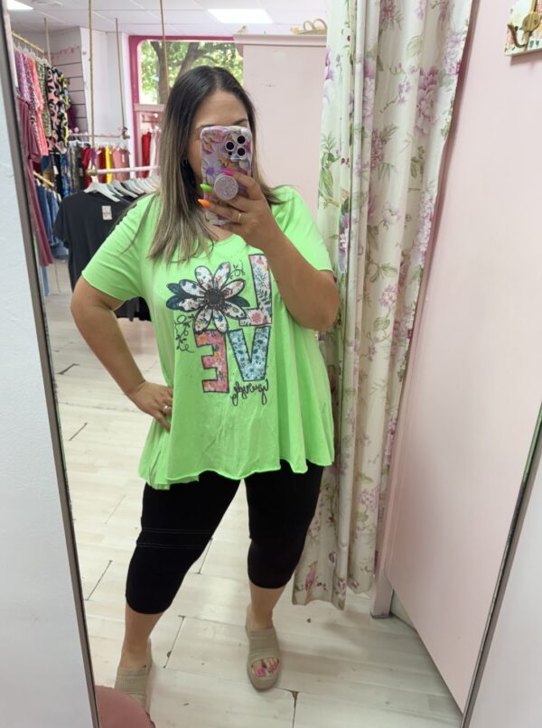 Camiseta love verde - Imagen 2