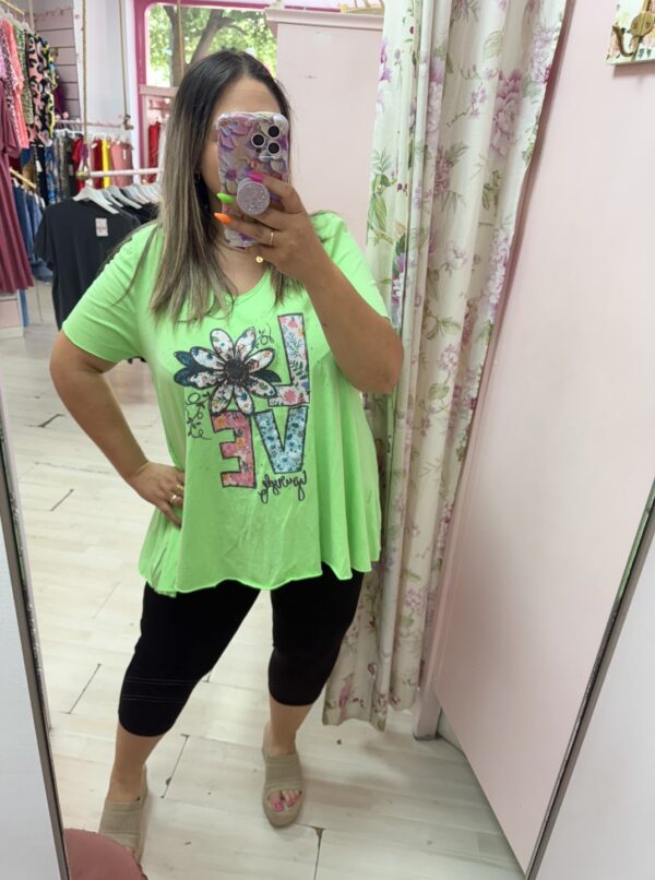 Camiseta love verde