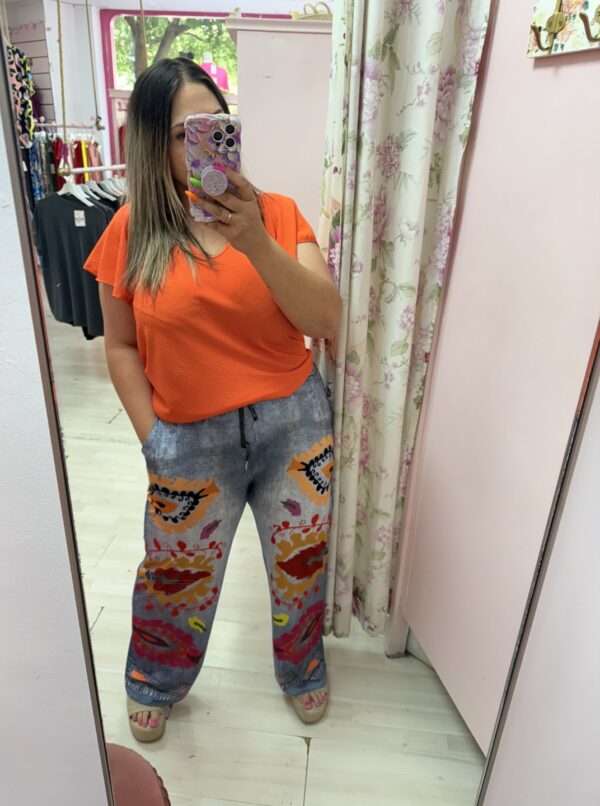 Pantalon licra naranja - Imagen 4