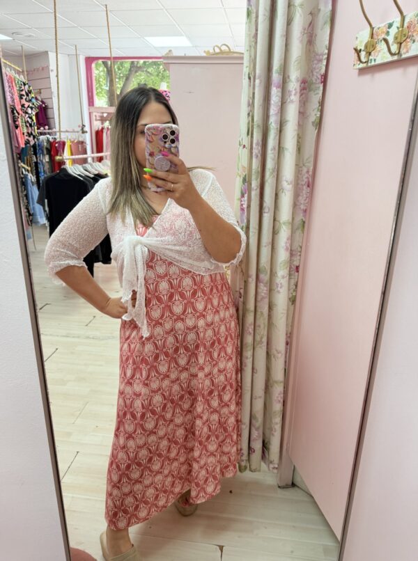 Vestido licra fria tirantes rosa - Imagen 2