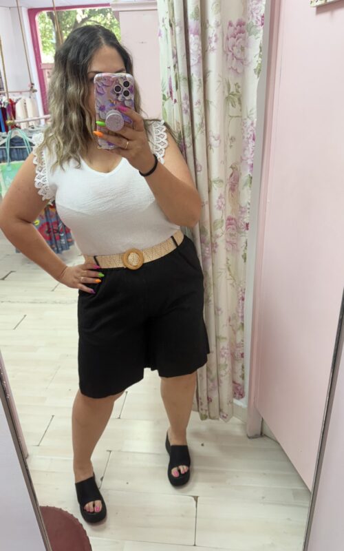 Camiseta bambula blanca encajito