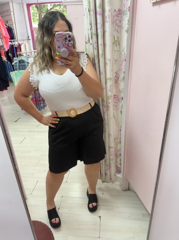 Pantalon bermuda cinturon