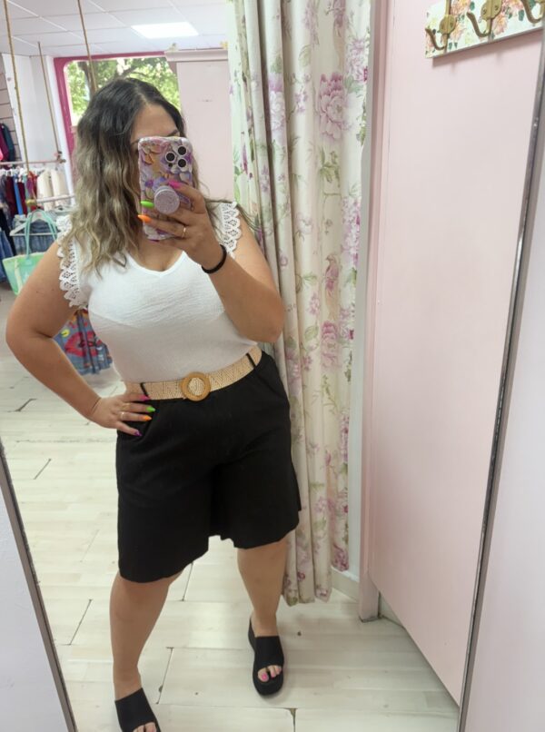 Pantalon bermuda cinturon - Imagen 4