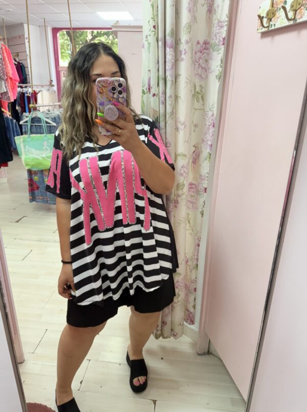 Camiseta rayas pink - Imagen 2