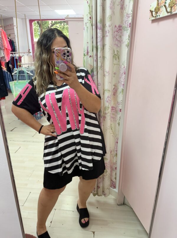 Camiseta rayas pink - Imagen 3