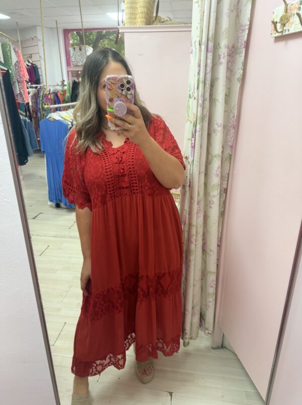Vestido boho mcorta encaje (+colores)