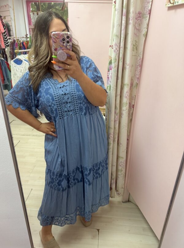 Vestido boho mcorta encaje (+colores) - Imagen 6