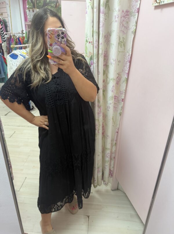 Vestido boho mcorta encaje (+colores) - Imagen 2