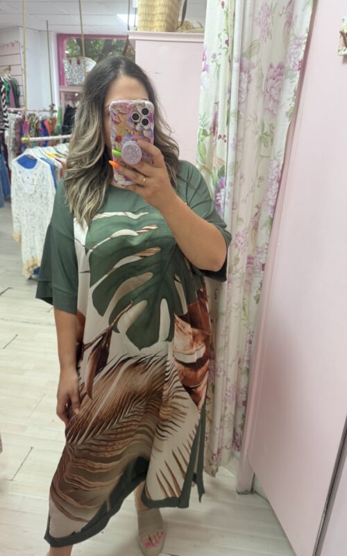 Vestido hojas mcorta (+colores)