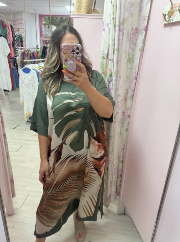 Vestido hojas mcorta