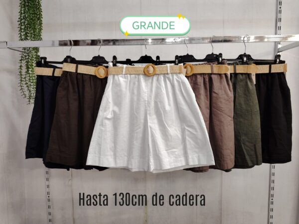 Pantalon bermuda cinturon - Imagen 3