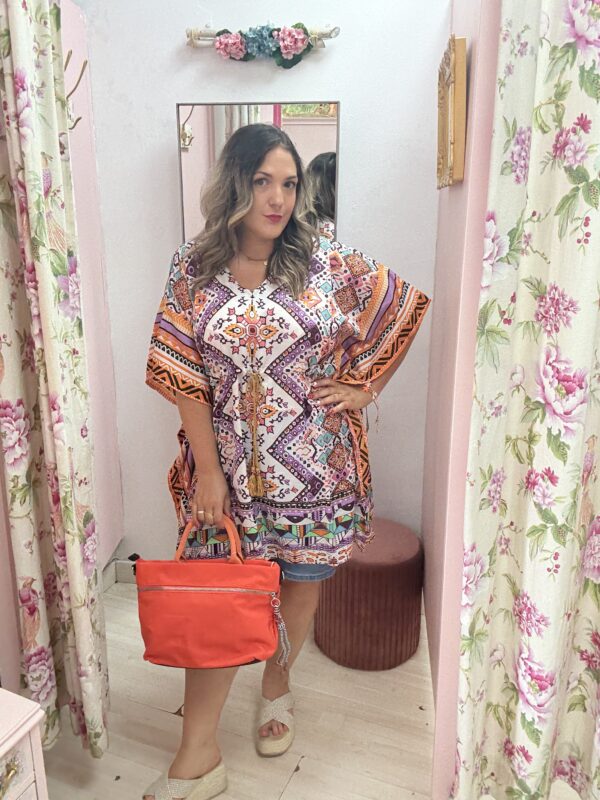 Vestido indio Naranja - Imagen 4