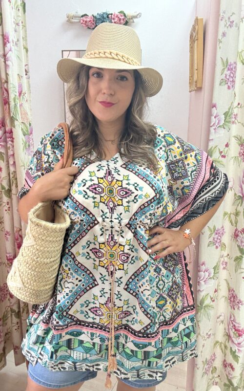 Vestido indio turquesa