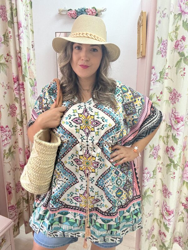 Vestido indio turquesa