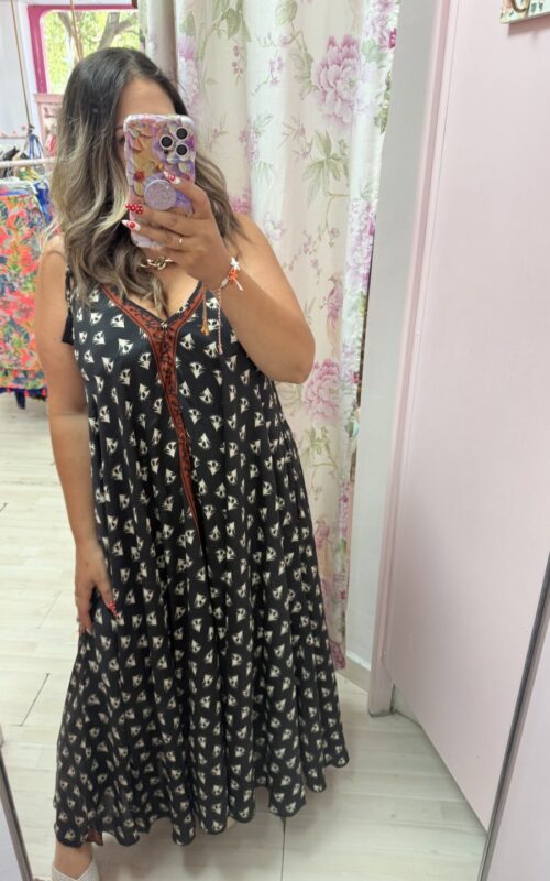 Vestido indio tirante tiras