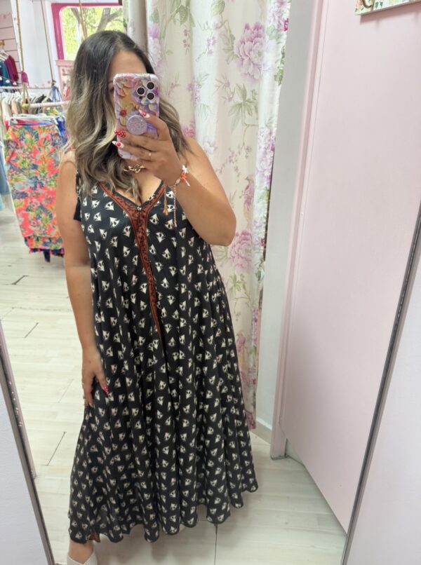 Vestido tirantes indio - Imagen 2