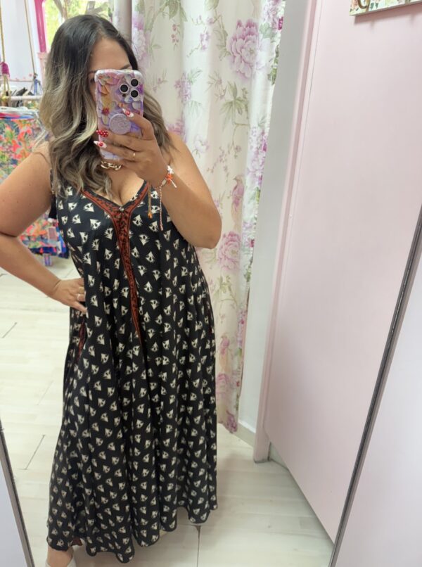Vestido tirantes indio - Imagen 3