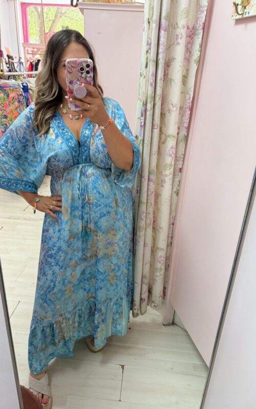 Vestido indio azul