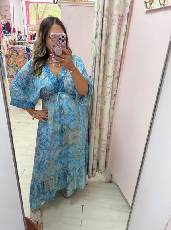 Vestido indio azul