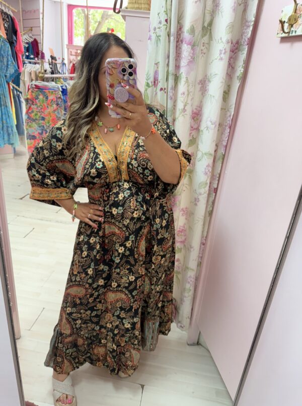 Vestido indio negro - Imagen 3
