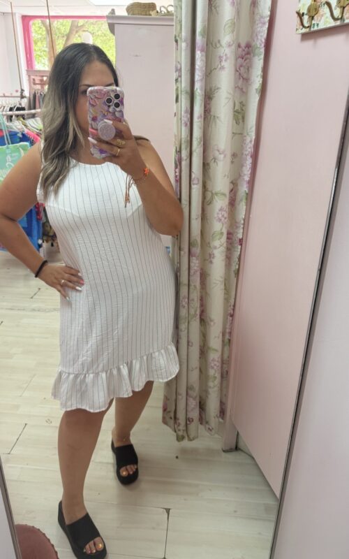Vestido corto rayas