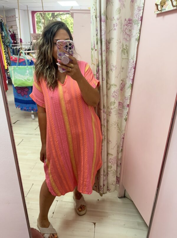 Vestido naranja fluor - Imagen 3