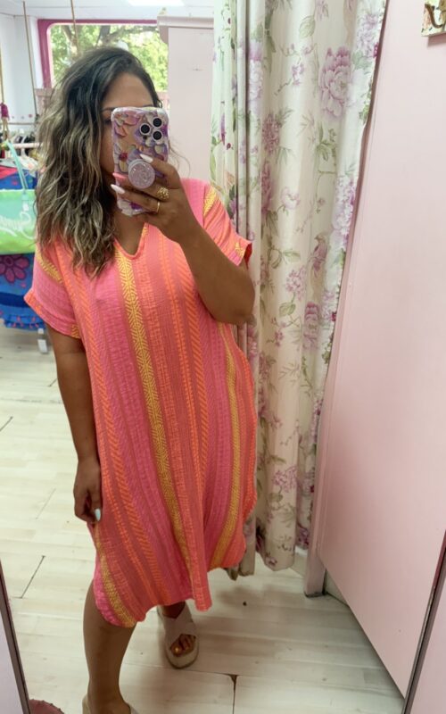 Vestido naranja fluor