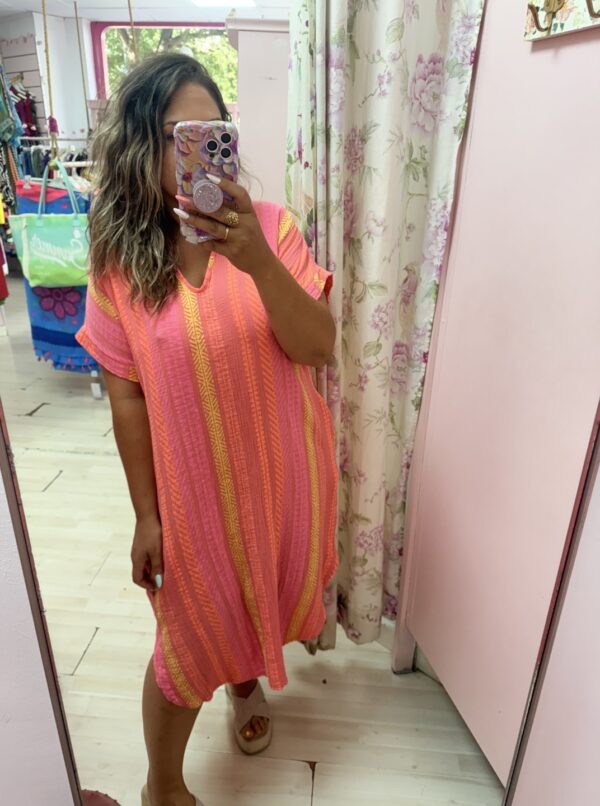 Vestido naranja fluor