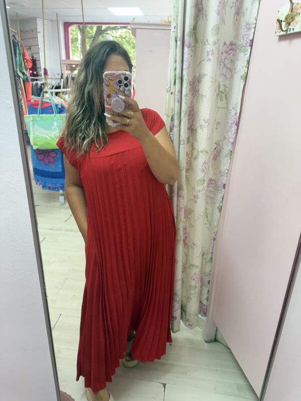 Vestido plisado mcorta - Imagen 4