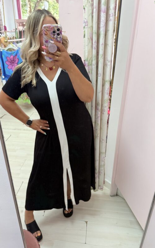 Vestido canale linea blanca