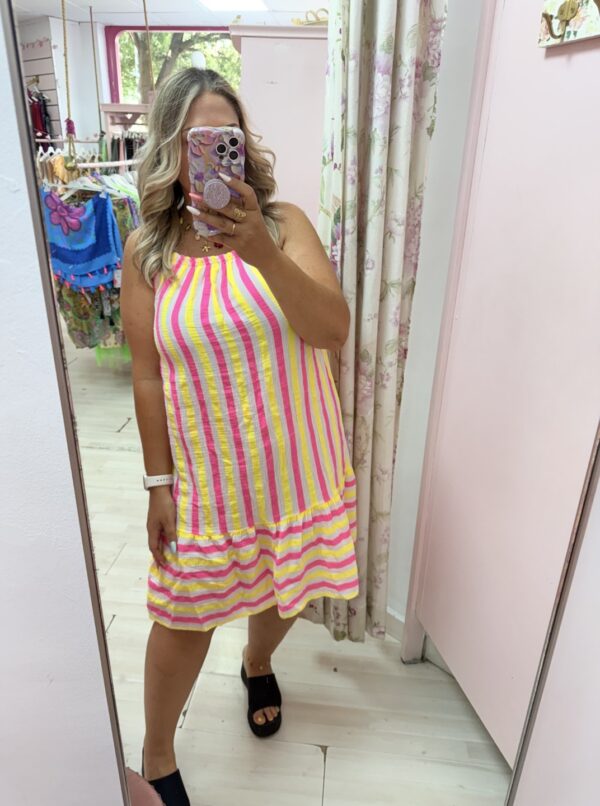 Vestido rayas corto