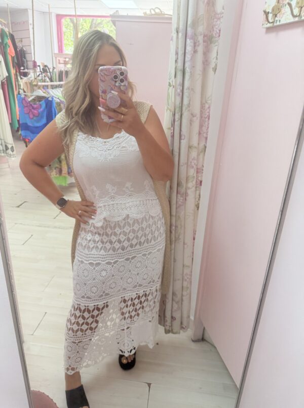 Top blanco blonda - Imagen 4