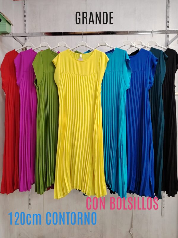 Vestido plisado mcorta - Imagen 3