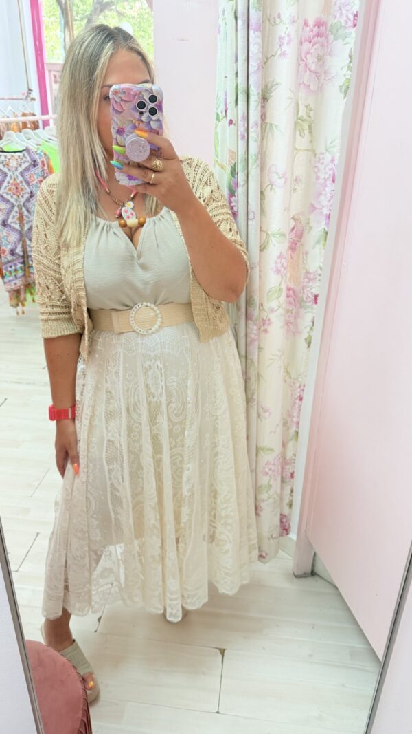 Falda encaje beige - Imagen 3