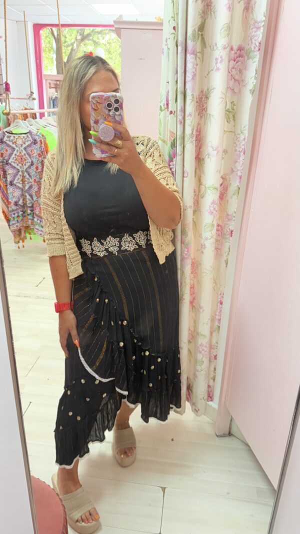 Falda pedreria boho - Imagen 2