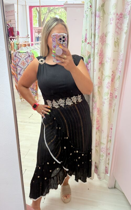 Falda pedreria boho