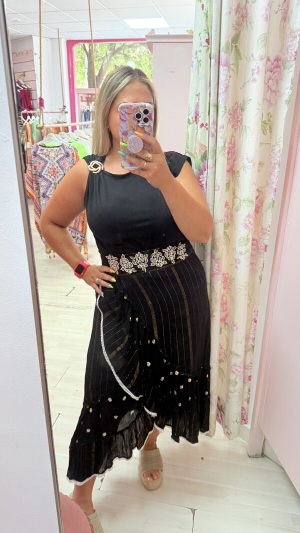 Falda pedreria boho