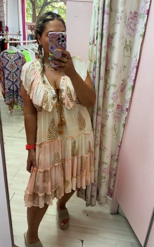 Vestido boho corto intermedia