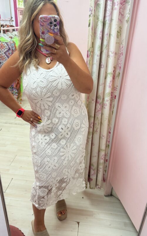 Vestido entallado crochet
