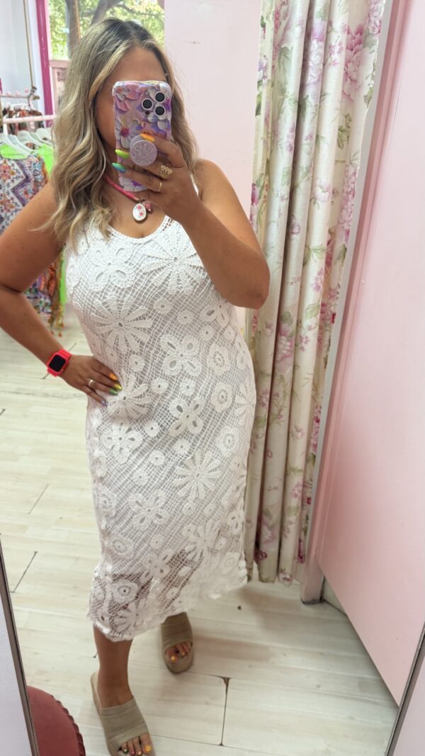 Vestido entallado crochet