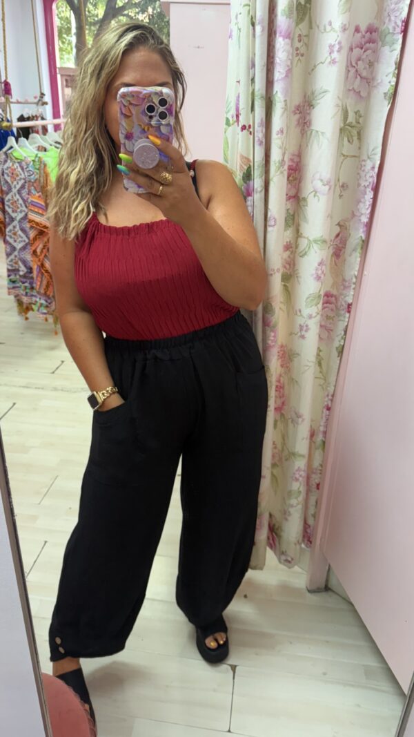Pantalon bolsillos negro