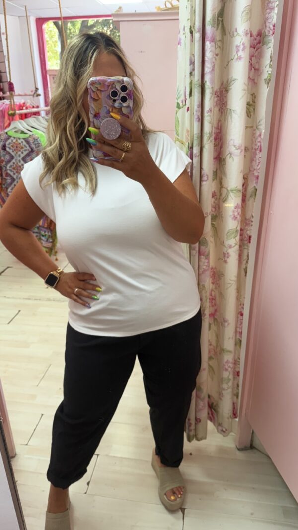 Camiseta manga caida blanca