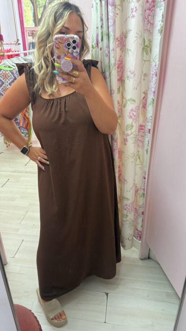 Vestido lazos marron