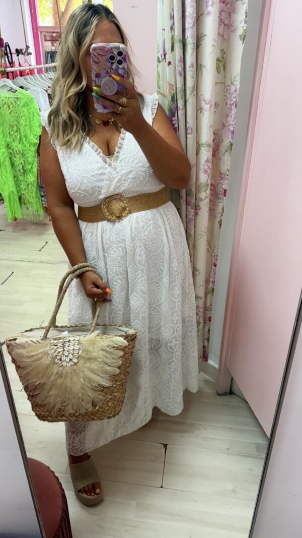 Vestido blanco bordado