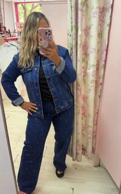 Pantalon bordado vaquero
