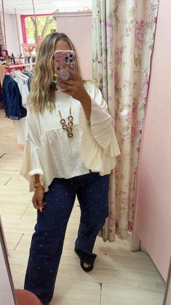 Camisa vuelo beige - Imagen 4