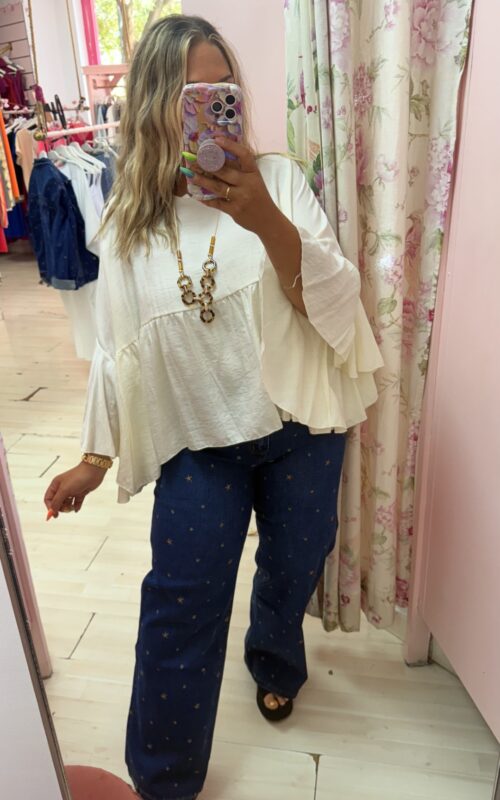 Camisa vuelo beige