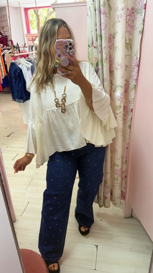 Camisa vuelo beige