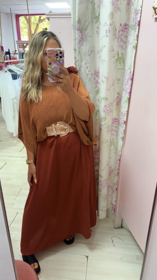 Vestido teja lazos - Imagen 3