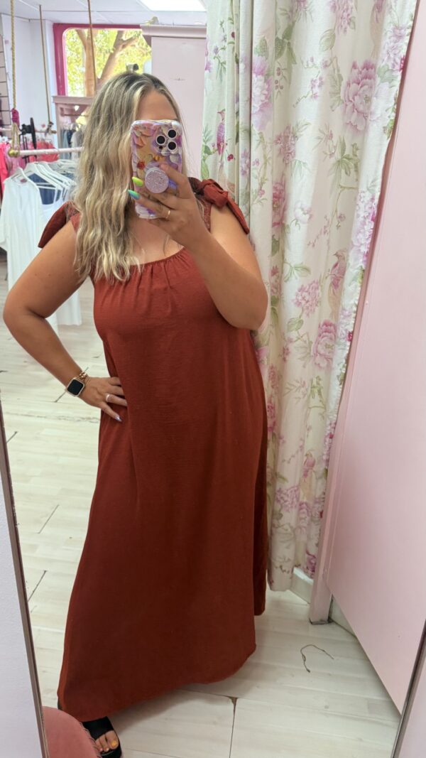 Vestido teja lazos - Imagen 2
